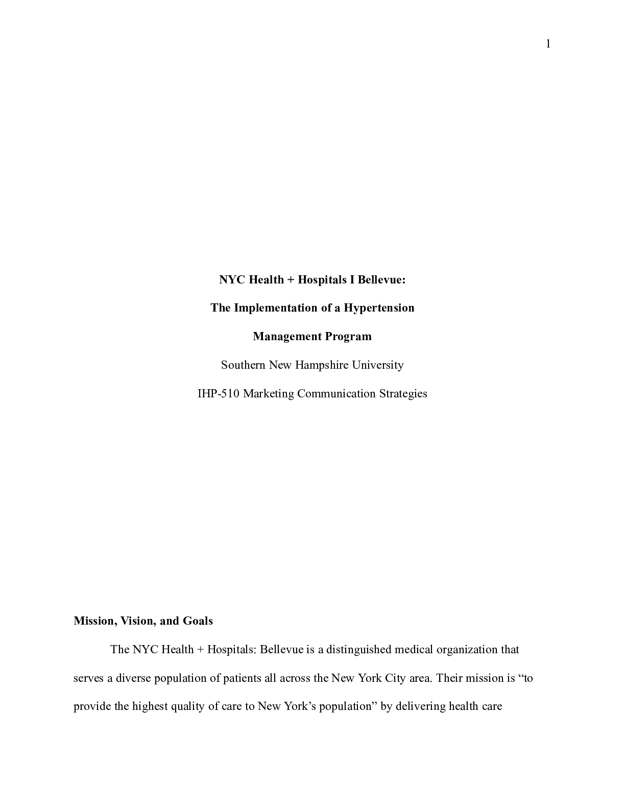 Preview image for IHP 510 Final Project Milestone Three    FINAL SUBMISSION|    NYC Health + Hospitals I